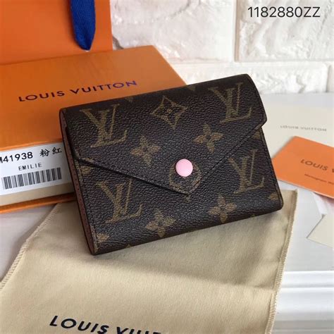 louis vuitton pink and brown wallet|louis vuitton wallet women monogram.